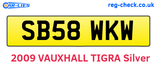 SB58WKW are the vehicle registration plates.