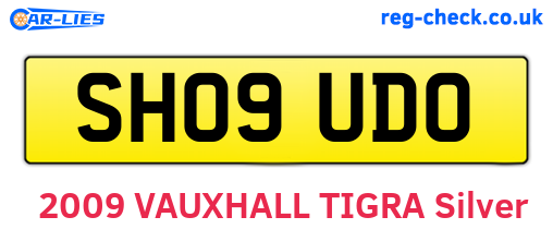 SH09UDO are the vehicle registration plates.