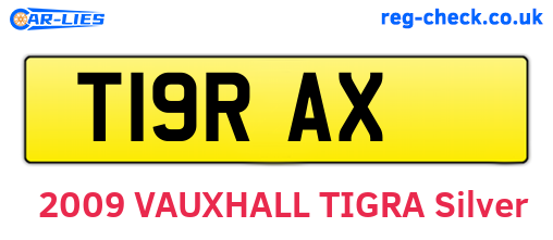 T19RAX are the vehicle registration plates.