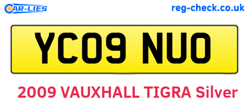 YC09NUO are the vehicle registration plates.