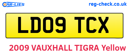 LD09TCX are the vehicle registration plates.