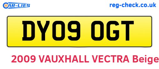 DY09OGT are the vehicle registration plates.