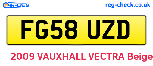 FG58UZD are the vehicle registration plates.