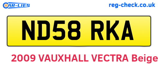 ND58RKA are the vehicle registration plates.