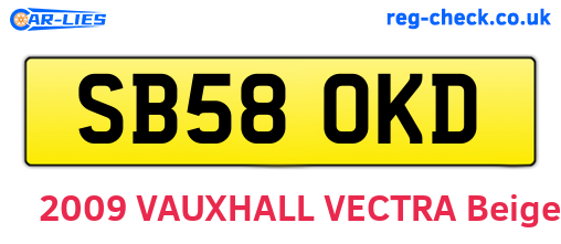 SB58OKD are the vehicle registration plates.