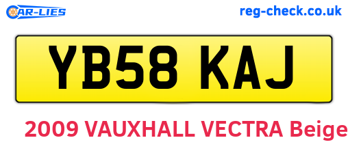 YB58KAJ are the vehicle registration plates.