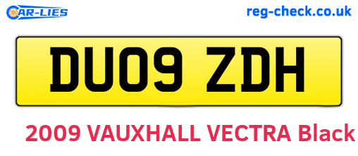 DU09ZDH are the vehicle registration plates.