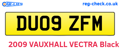 DU09ZFM are the vehicle registration plates.