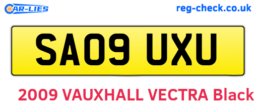 SA09UXU are the vehicle registration plates.