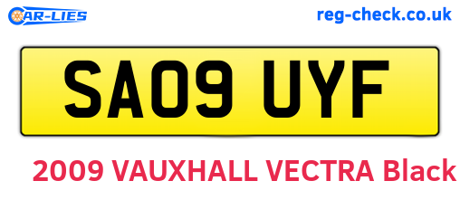 SA09UYF are the vehicle registration plates.