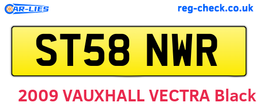 ST58NWR are the vehicle registration plates.