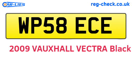 WP58ECE are the vehicle registration plates.