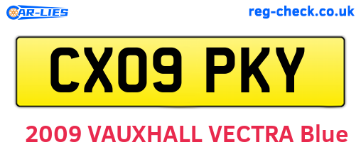 CX09PKY are the vehicle registration plates.
