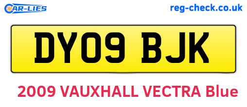 DY09BJK are the vehicle registration plates.