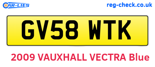 GV58WTK are the vehicle registration plates.
