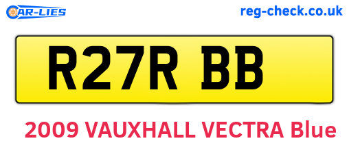 R27RBB are the vehicle registration plates.