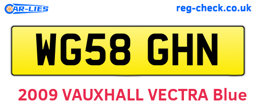 WG58GHN are the vehicle registration plates.