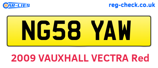 NG58YAW are the vehicle registration plates.