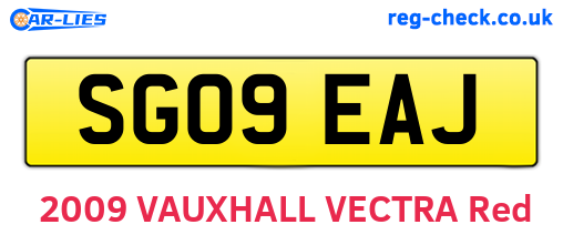SG09EAJ are the vehicle registration plates.