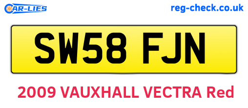 SW58FJN are the vehicle registration plates.