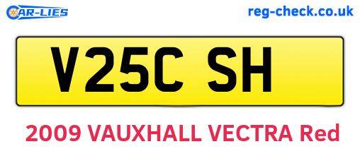 V25CSH are the vehicle registration plates.