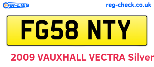 FG58NTY are the vehicle registration plates.