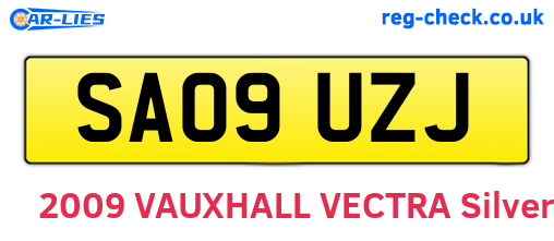 SA09UZJ are the vehicle registration plates.