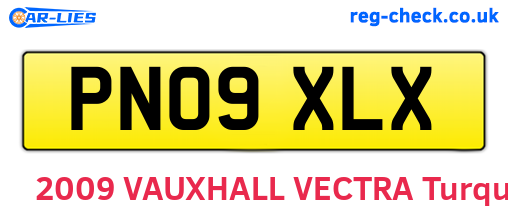 PN09XLX are the vehicle registration plates.