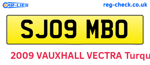 SJ09MBO are the vehicle registration plates.