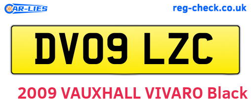 DV09LZC are the vehicle registration plates.