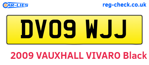 DV09WJJ are the vehicle registration plates.