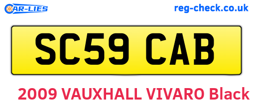 SC59CAB are the vehicle registration plates.