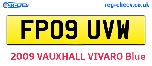 FP09UVW are the vehicle registration plates.