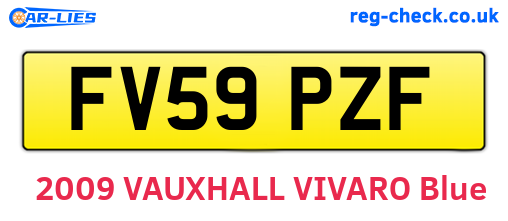 FV59PZF are the vehicle registration plates.