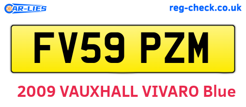 FV59PZM are the vehicle registration plates.