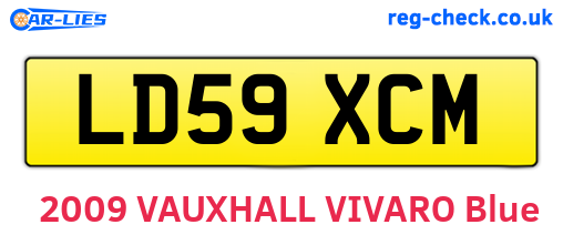 LD59XCM are the vehicle registration plates.