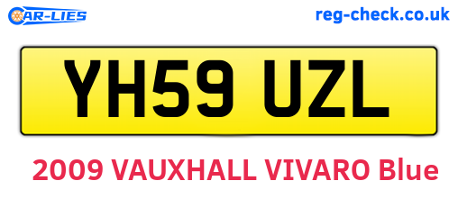 YH59UZL are the vehicle registration plates.