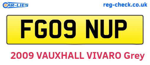 FG09NUP are the vehicle registration plates.