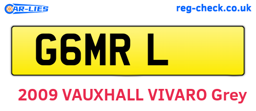 G6MRL are the vehicle registration plates.