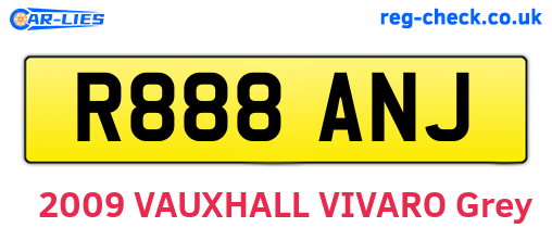 R888ANJ are the vehicle registration plates.