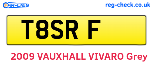 T8SRF are the vehicle registration plates.