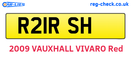 R21RSH are the vehicle registration plates.