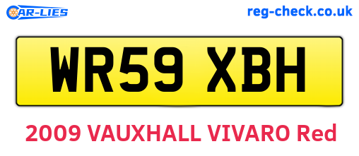 WR59XBH are the vehicle registration plates.