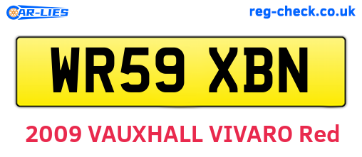 WR59XBN are the vehicle registration plates.