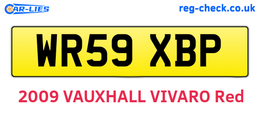 WR59XBP are the vehicle registration plates.