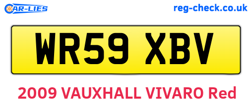 WR59XBV are the vehicle registration plates.