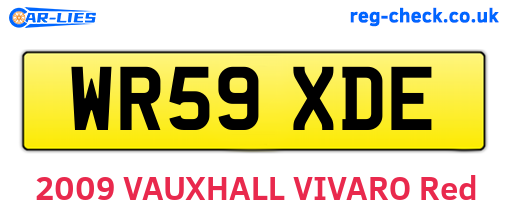 WR59XDE are the vehicle registration plates.
