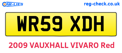 WR59XDH are the vehicle registration plates.