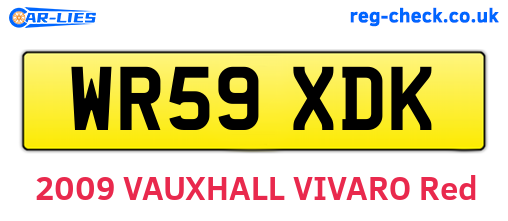 WR59XDK are the vehicle registration plates.