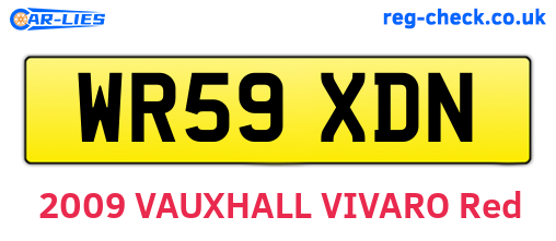 WR59XDN are the vehicle registration plates.